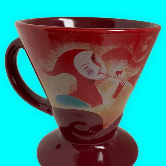 Vintage Frangelico Liqueur Expresso Demitasse Mug Signed Linda Fritchtel - Picture 4 of 7